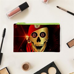 Funny, Happy Skull Cosmetic Bag (xs)