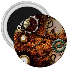 Steampunk In Noble Design 3  Magnets