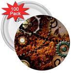 Steampunk In Noble Design 3  Buttons (100 pack)  Front