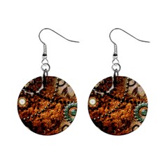 Steampunk In Noble Design Mini Button Earrings