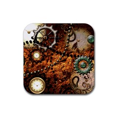 Steampunk In Noble Design Rubber Coaster (square) 