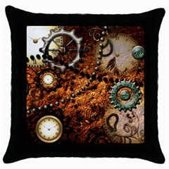 Steampunk In Noble Design Throw Pillow Cases (black)