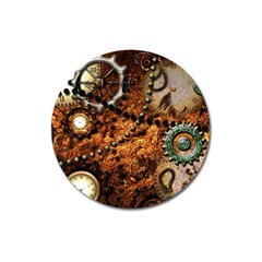 Steampunk In Noble Design Magnet 3  (round) by FantasyWorld7