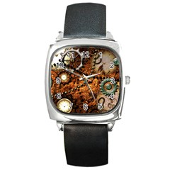 Steampunk In Noble Design Square Metal Watches