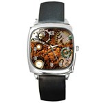 Steampunk In Noble Design Square Metal Watches Front