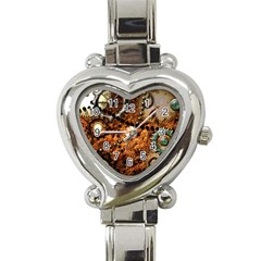 Steampunk In Noble Design Heart Italian Charm Watch