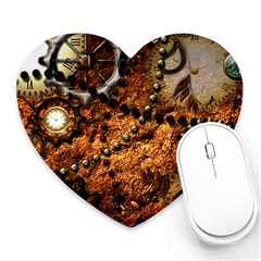 Steampunk In Noble Design Heart Mousepads