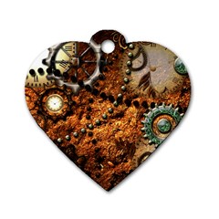 Steampunk In Noble Design Dog Tag Heart (one Side)