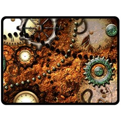 Steampunk In Noble Design Fleece Blanket (large)  by FantasyWorld7