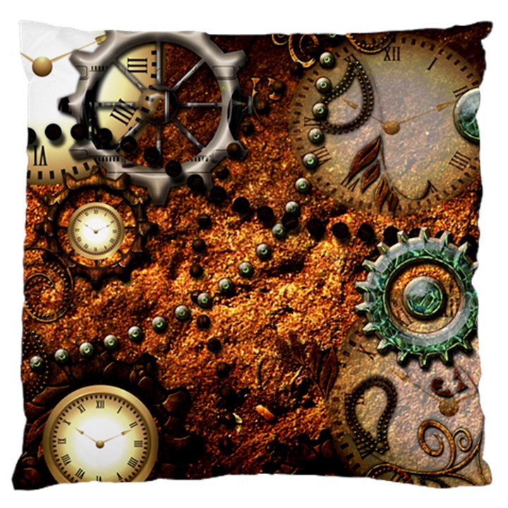 Steampunk In Noble Design Large Cushion Cases (One Side) 