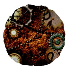 Steampunk In Noble Design Large 18  Premium Round Cushions