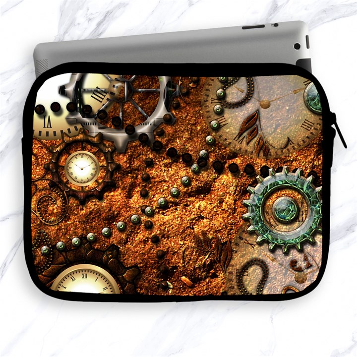 Steampunk In Noble Design Apple iPad 2/3/4 Zipper Cases