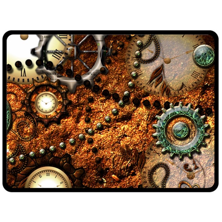 Steampunk In Noble Design Double Sided Fleece Blanket (Large) 