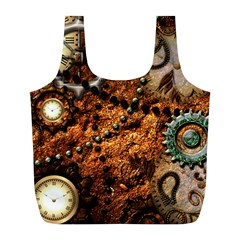 Steampunk In Noble Design Full Print Recycle Bags (l) 