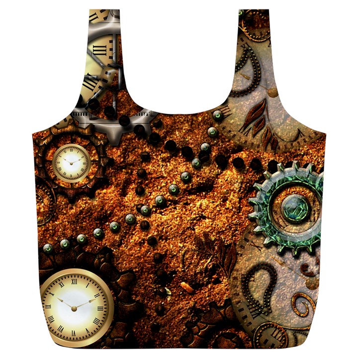 Steampunk In Noble Design Full Print Recycle Bags (L) 