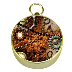 Steampunk In Noble Design Gold Compasses