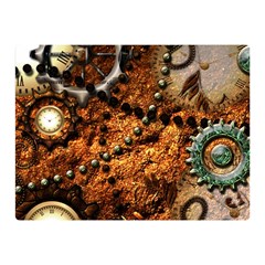 Steampunk In Noble Design Double Sided Flano Blanket (mini)  by FantasyWorld7