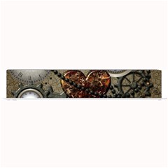 Steampunk With Clocks And Gears And Heart Small Bar Mats