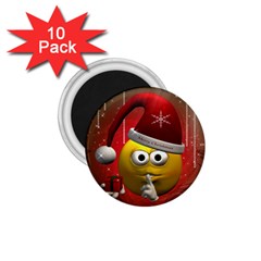 Funny Christmas Smiley 1.75  Magnets (10 pack) 