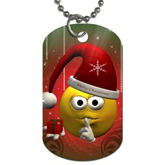 Funny Christmas Smiley Dog Tag (two Sides) by FantasyWorld7