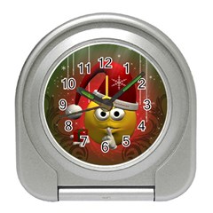 Funny Christmas Smiley Travel Alarm Clocks