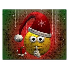 Funny Christmas Smiley Rectangular Jigsaw Puzzl