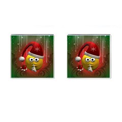 Funny Christmas Smiley Cufflinks (Square)