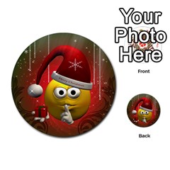 Funny Christmas Smiley Multi-purpose Cards (round) 