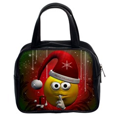 Funny Christmas Smiley Classic Handbags (2 Sides)