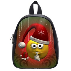 Funny Christmas Smiley School Bags (small)  by FantasyWorld7