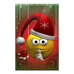 Funny Christmas Smiley Shower Curtain 48  X 72  (small)  by FantasyWorld7