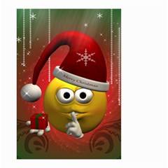 Funny Christmas Smiley Small Garden Flag (two Sides) by FantasyWorld7