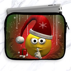 Funny Christmas Smiley Apple Ipad 2/3/4 Zipper Cases by FantasyWorld7