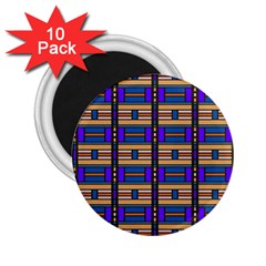 Rectangles And Stripes Pattern 2 25  Magnet (10 Pack)