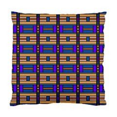 Rectangles And Stripes Pattern Standard Cushion Case (two Sides) by LalyLauraFLM