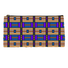 Rectangles And Stripes Pattern Pencil Case by LalyLauraFLM