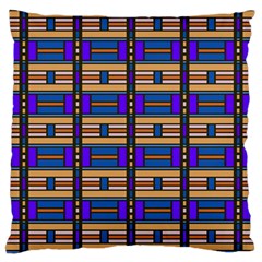 Rectangles And Stripes Pattern Large Cushion Case (two Sides)