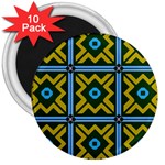 Rhombus in squares pattern 3  Magnet (10 pack) Front