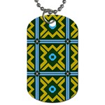 Rhombus in squares pattern Dog Tag (One Side) Front