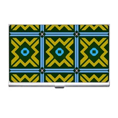 Rhombus In Squares Pattern Business Card Holder