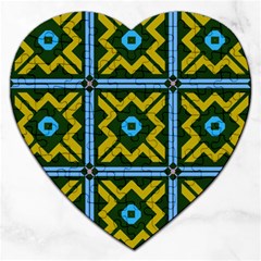 Rhombus In Squares Pattern Jigsaw Puzzle (heart)