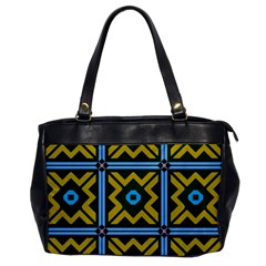 Rhombus In Squares Pattern Oversize Office Handbag