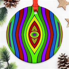 Colorful Symmetric Shapes Ornament (round)