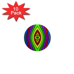 Colorful Symmetric Shapes 1  Mini Magnet (10 Pack) 