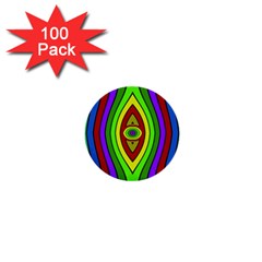 Colorful Symmetric Shapes 1  Mini Button (100 Pack) 