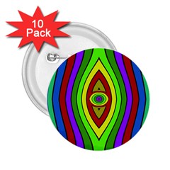 Colorful Symmetric Shapes 2 25  Button (10 Pack)