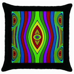 Colorful Symmetric Shapes Throw Pillow Case (black)