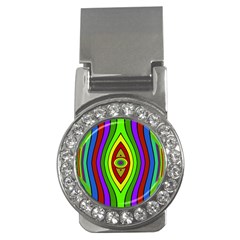 Colorful Symmetric Shapes Money Clip (cz)