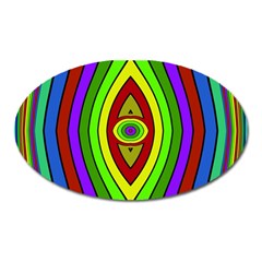 Colorful Symmetric Shapes Magnet (oval) by LalyLauraFLM