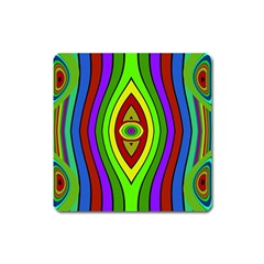 Colorful Symmetric Shapes Magnet (square) by LalyLauraFLM